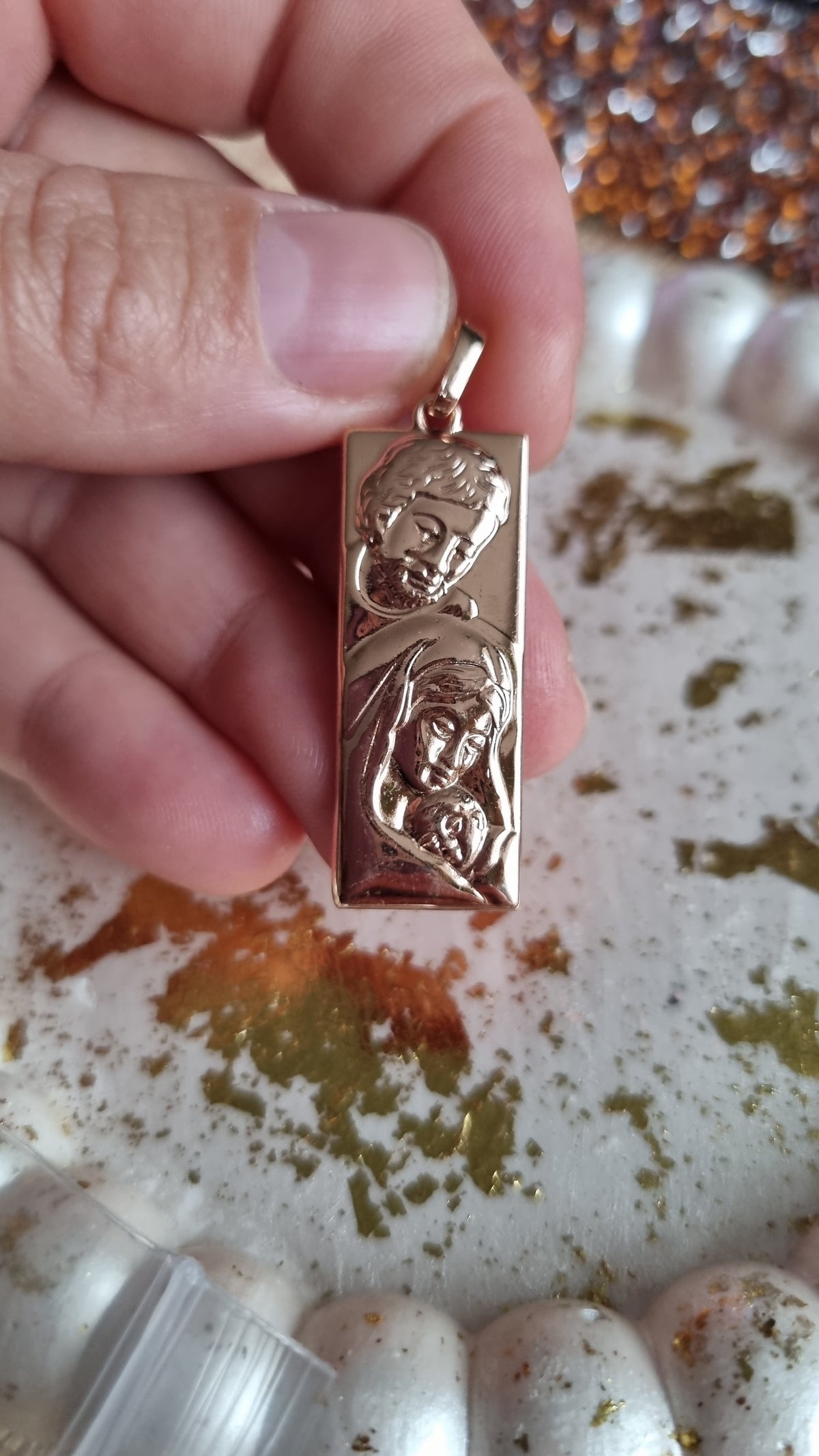 Rose gold plated pendant waterproof free nickel Medical gold jewellery