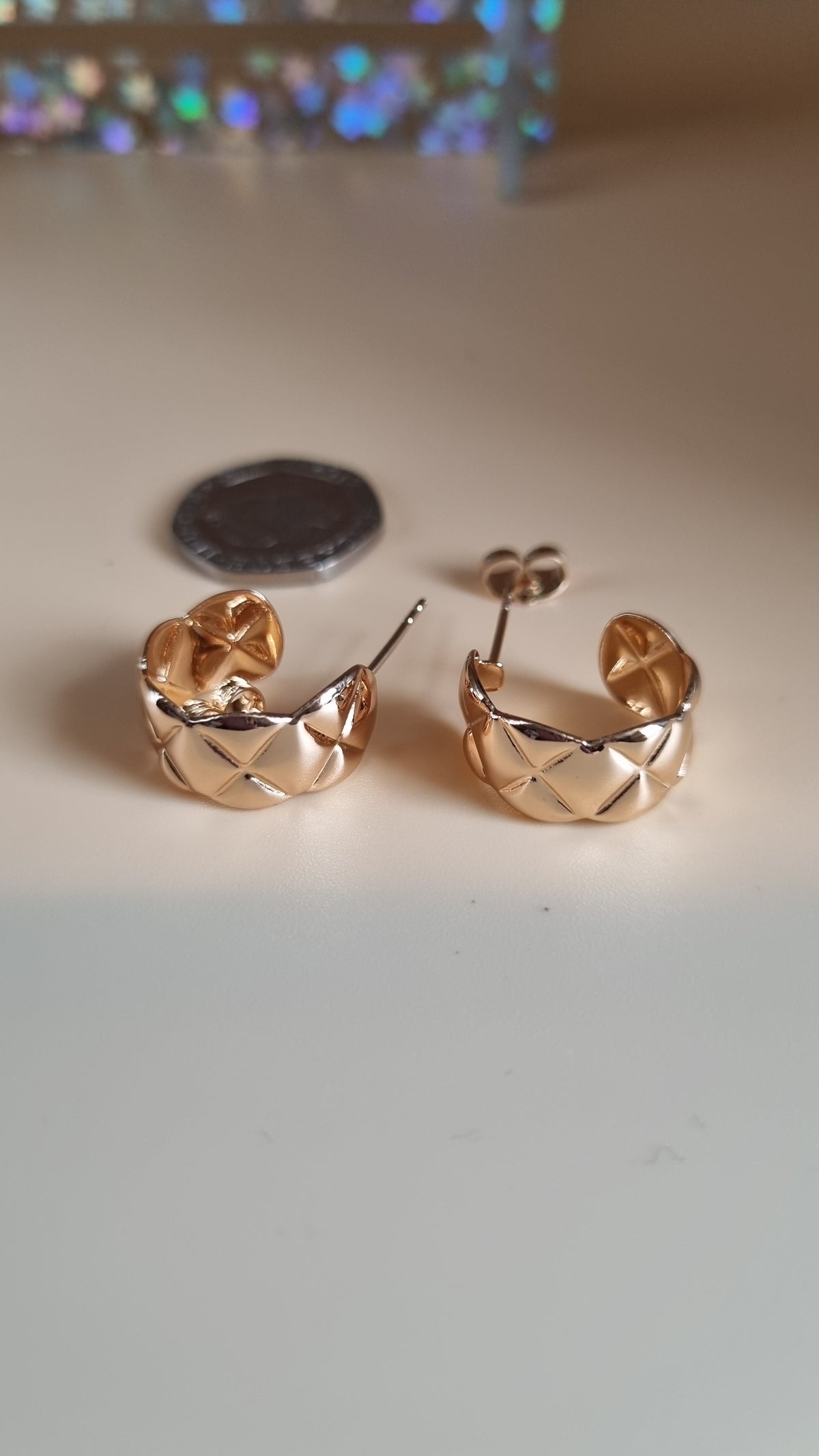 Gold plated earings hypoallergenic waterproof free nickel