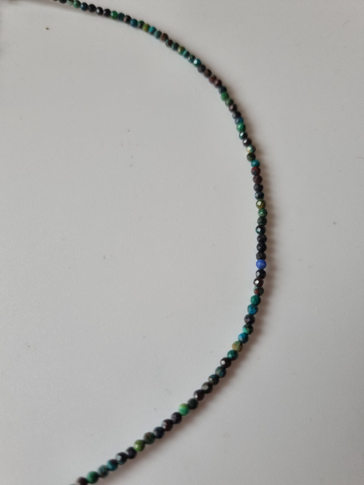 Handmade choker with natural crystal Lapis Lazurite 2-3mm beautiful