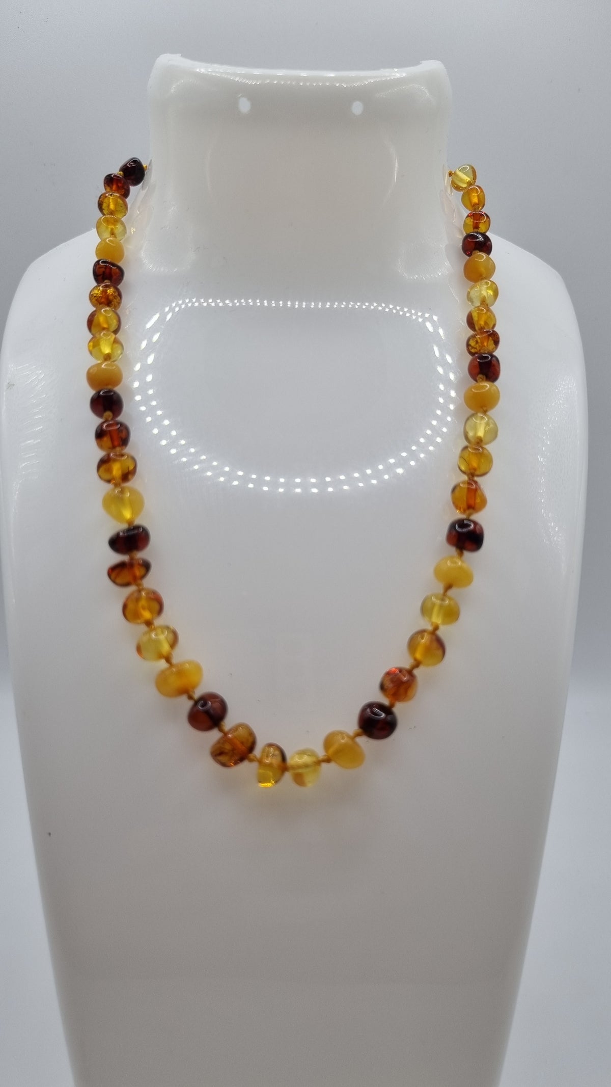 Kids baltic mix color amber necklace handmade