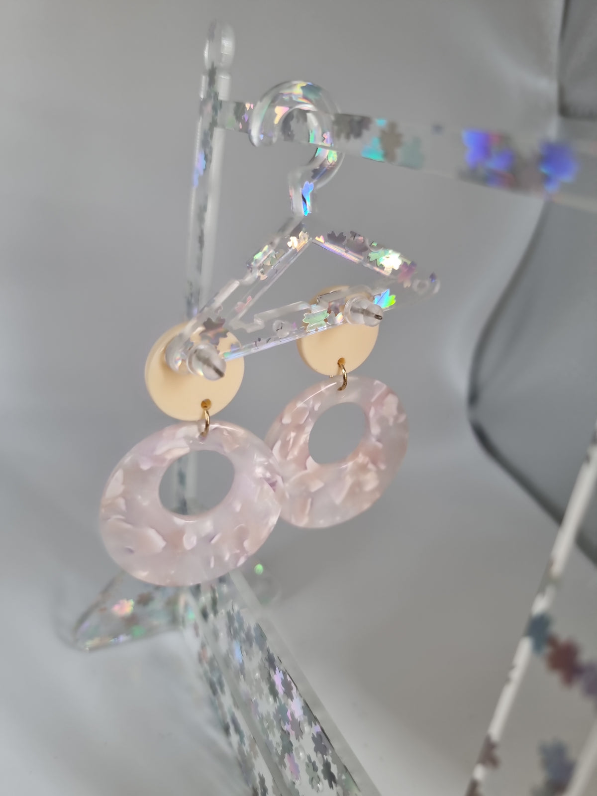 S925 earings Studs very beautiful light pink color