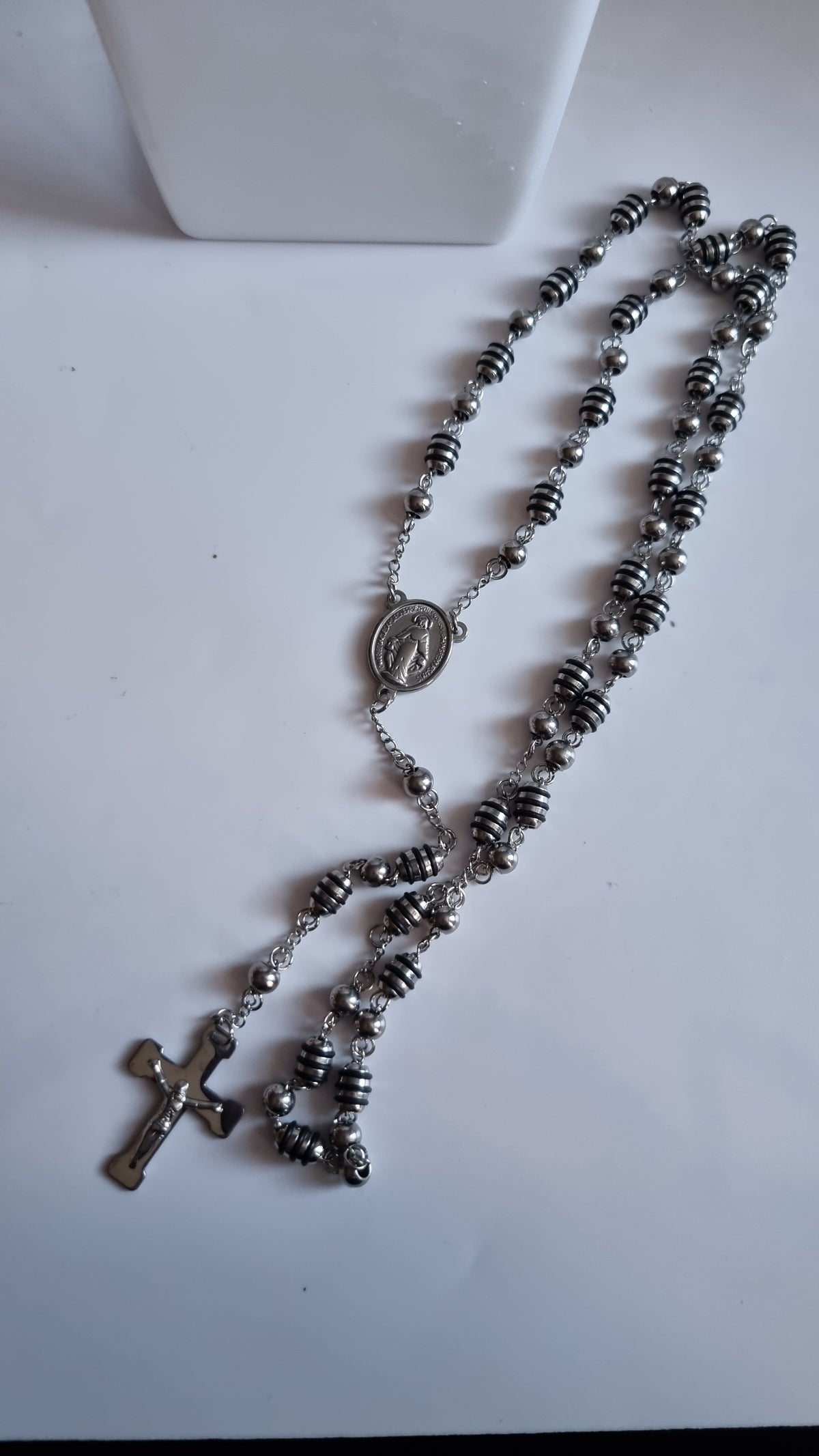 Men necklace stainless steel platinum plated