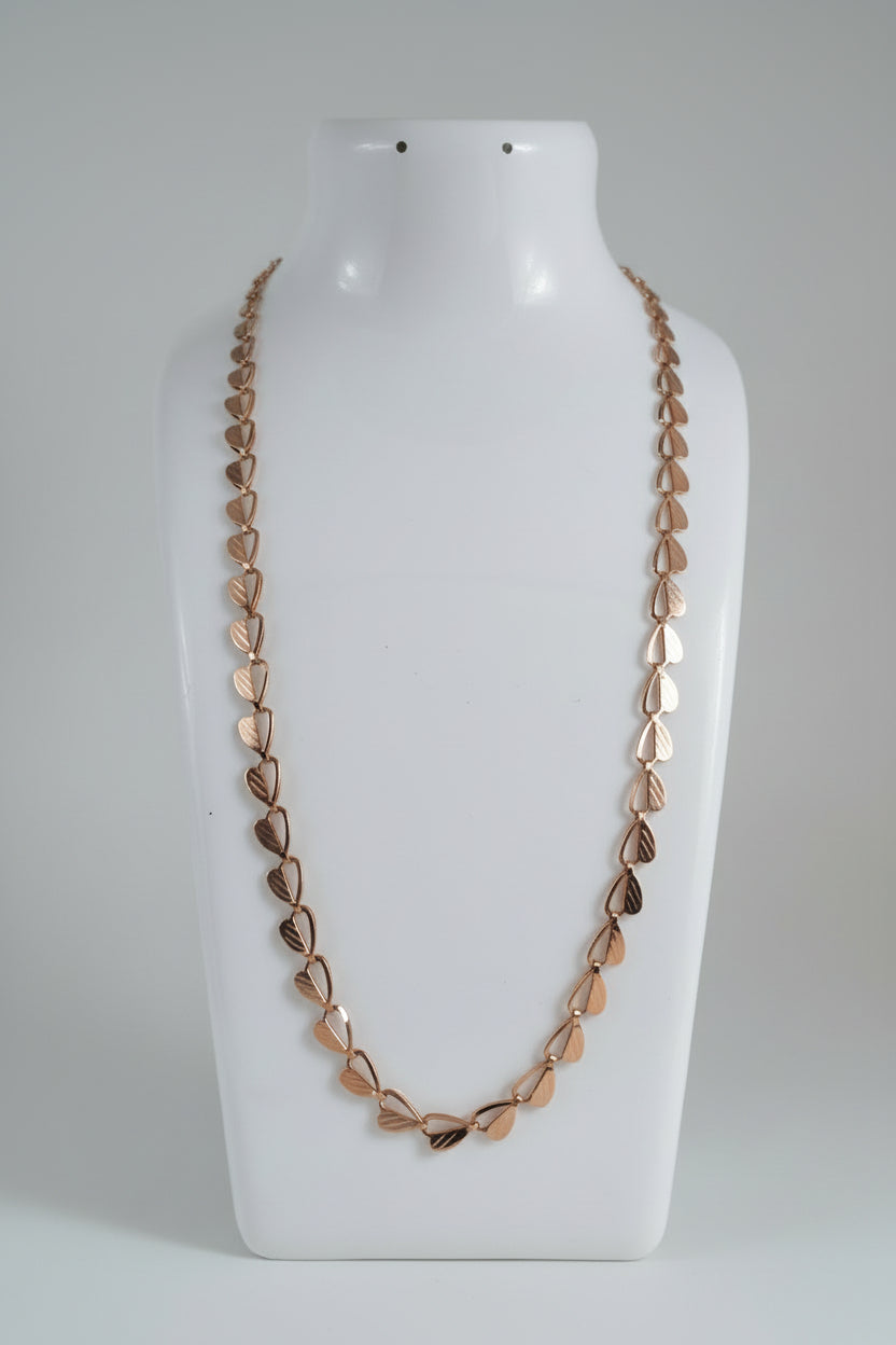 Rose gold plated chain necklace
