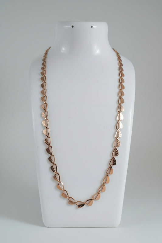 Rose gold plated chain necklace