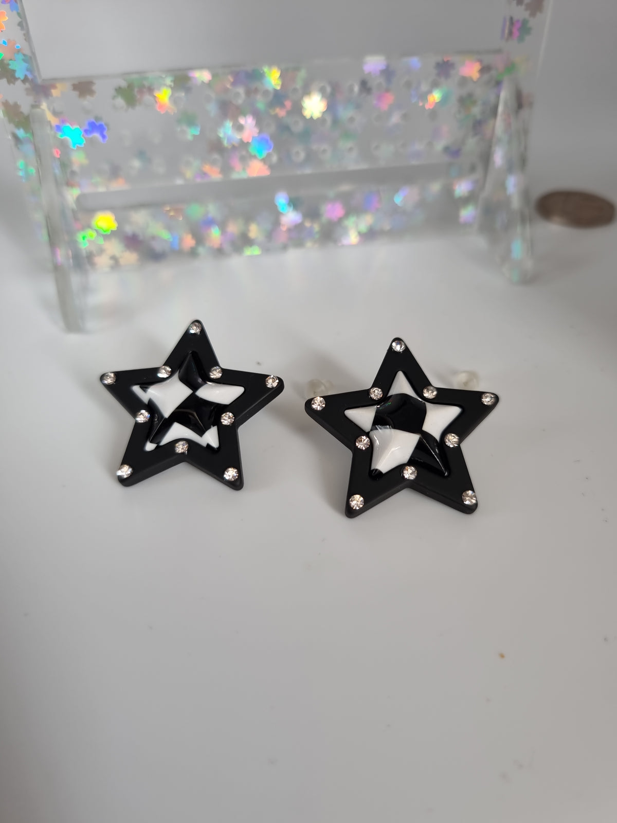 Beautiful earings Studs S-925 with sw.crystal light earings
