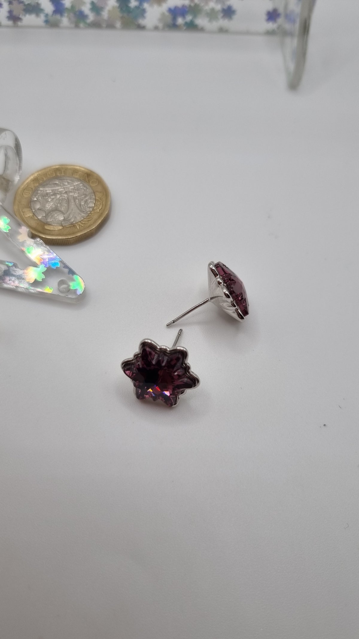 Platinum plated earrings with sw.crystal beautiful earrings luxury group