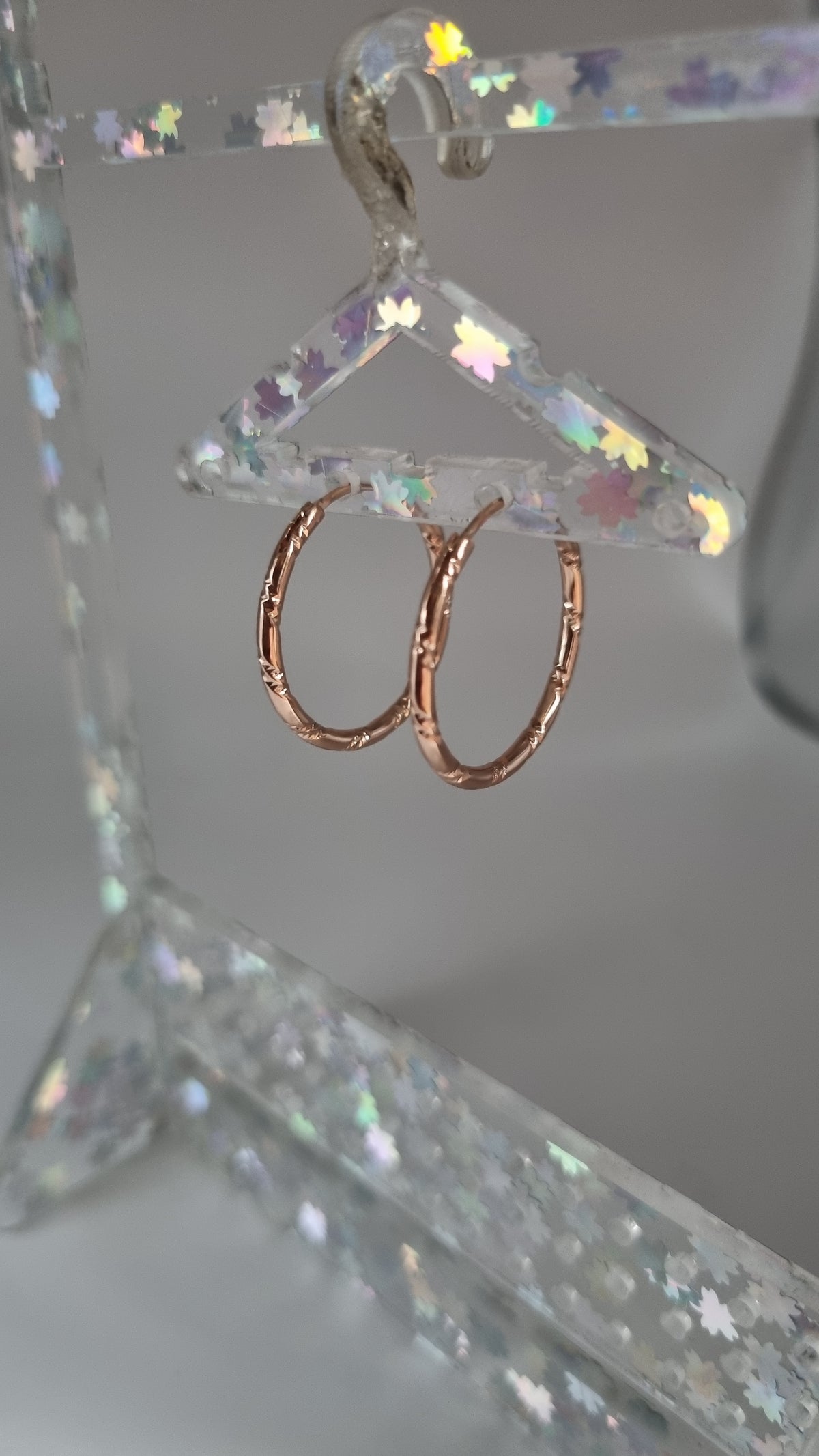 Earings rose gold plated