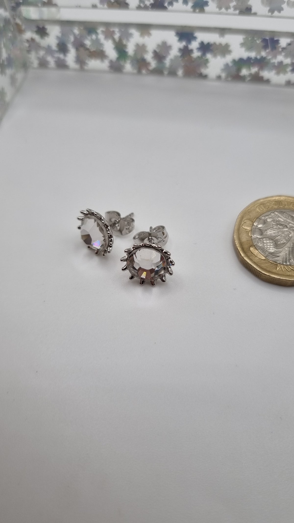 Sw.crystal Ab  Studs earings beautiful earings