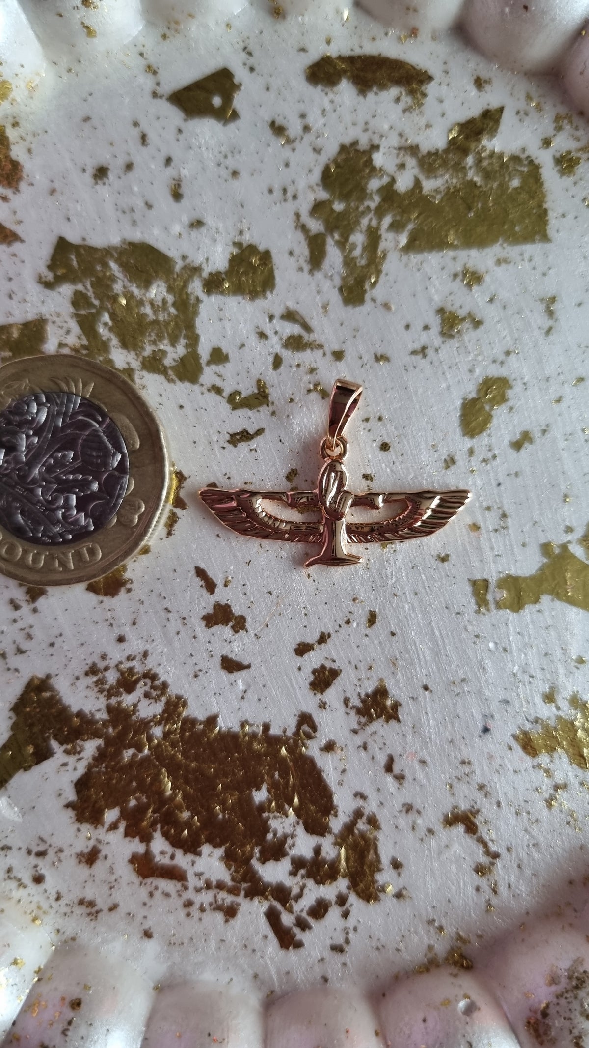 18kr.gold plated pendant waterproof