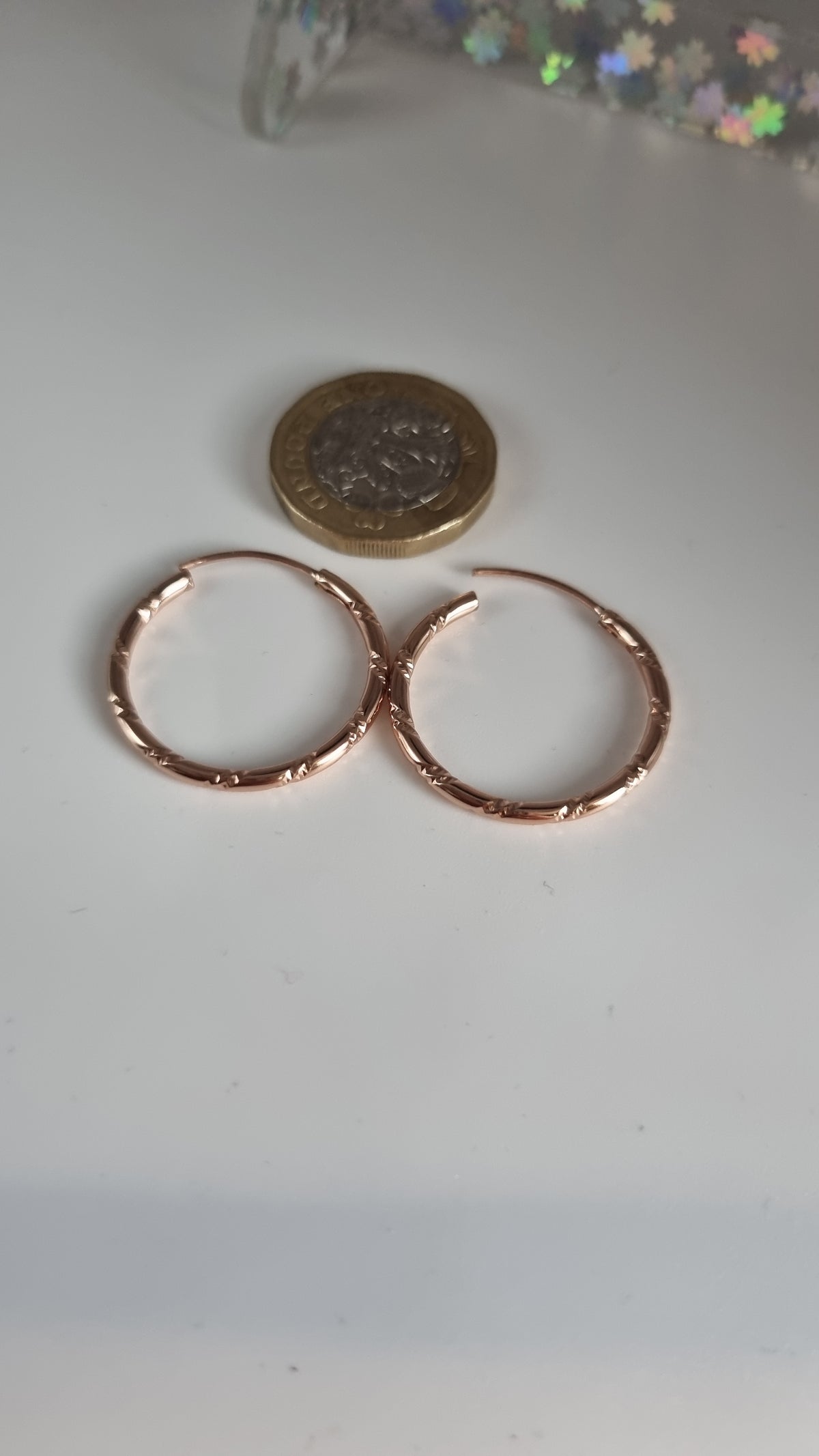 Earings rose gold plated