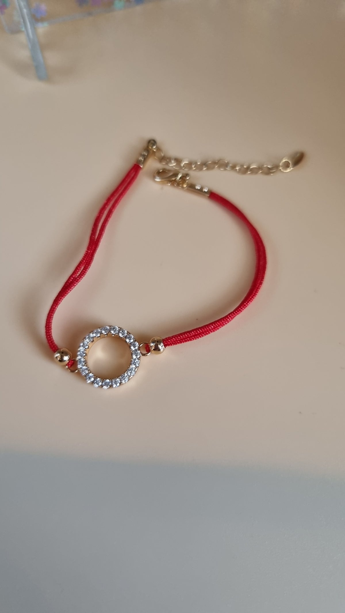 18kr gold plated bracelet red hypoallergenic waterproof