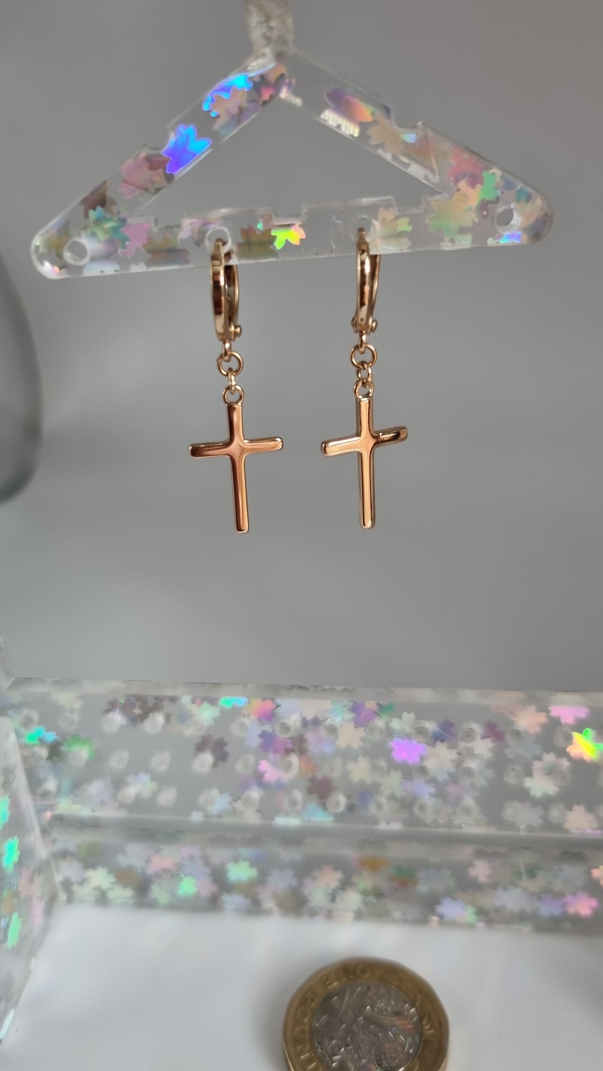 18kr.gold plated earrings waterproof free nickel