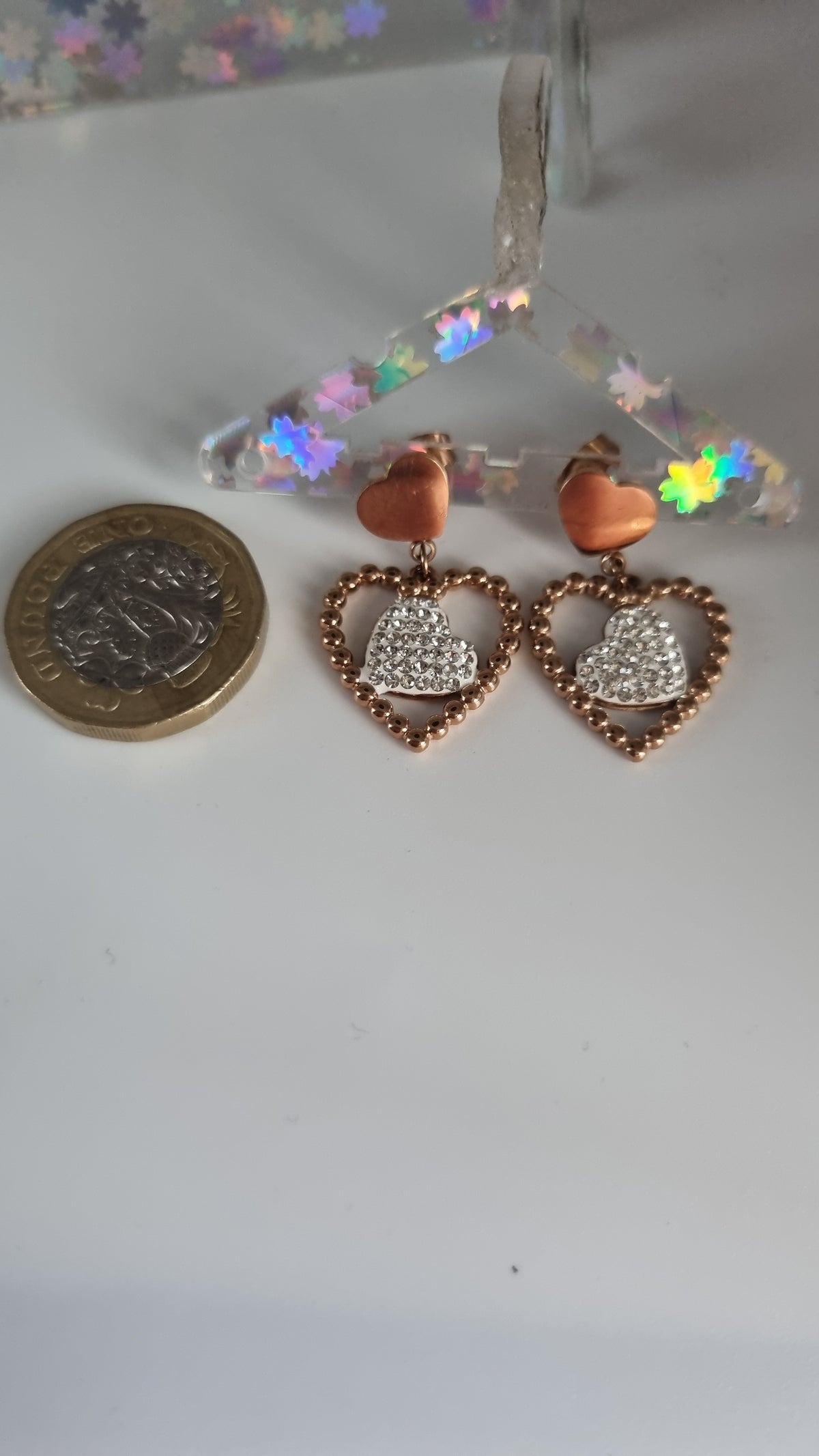 Earings stainless steel with sw.crystal waterproof