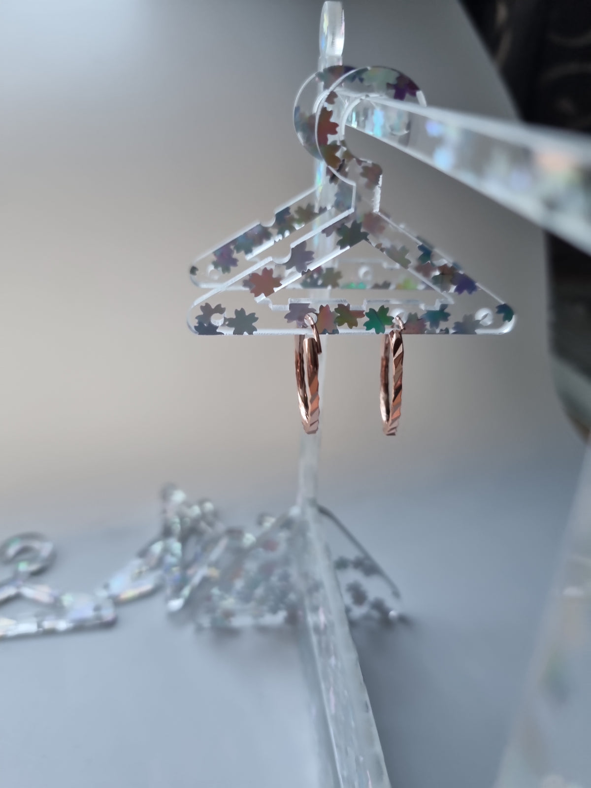 Rose gold plated earrings waterproof free nickel hypoallergenic