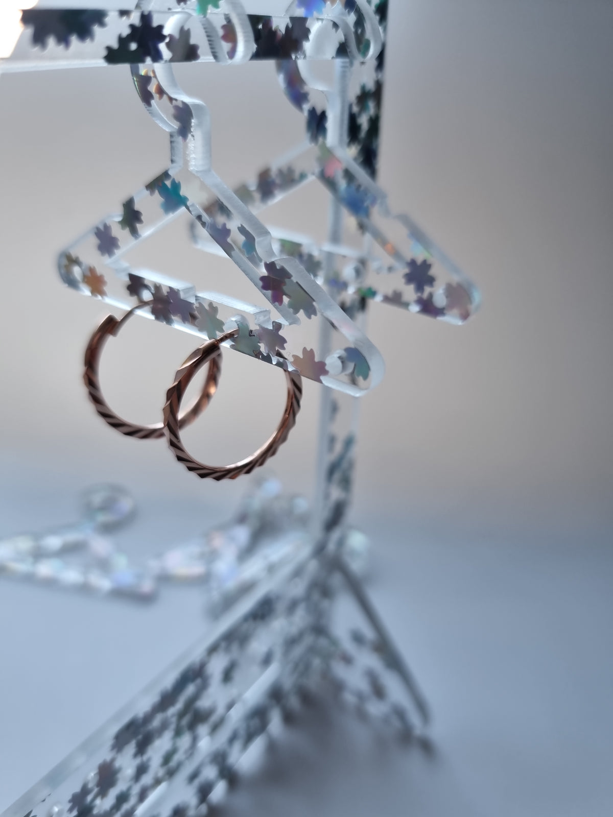 Rose gold plated earrings waterproof free nickel hypoallergenic