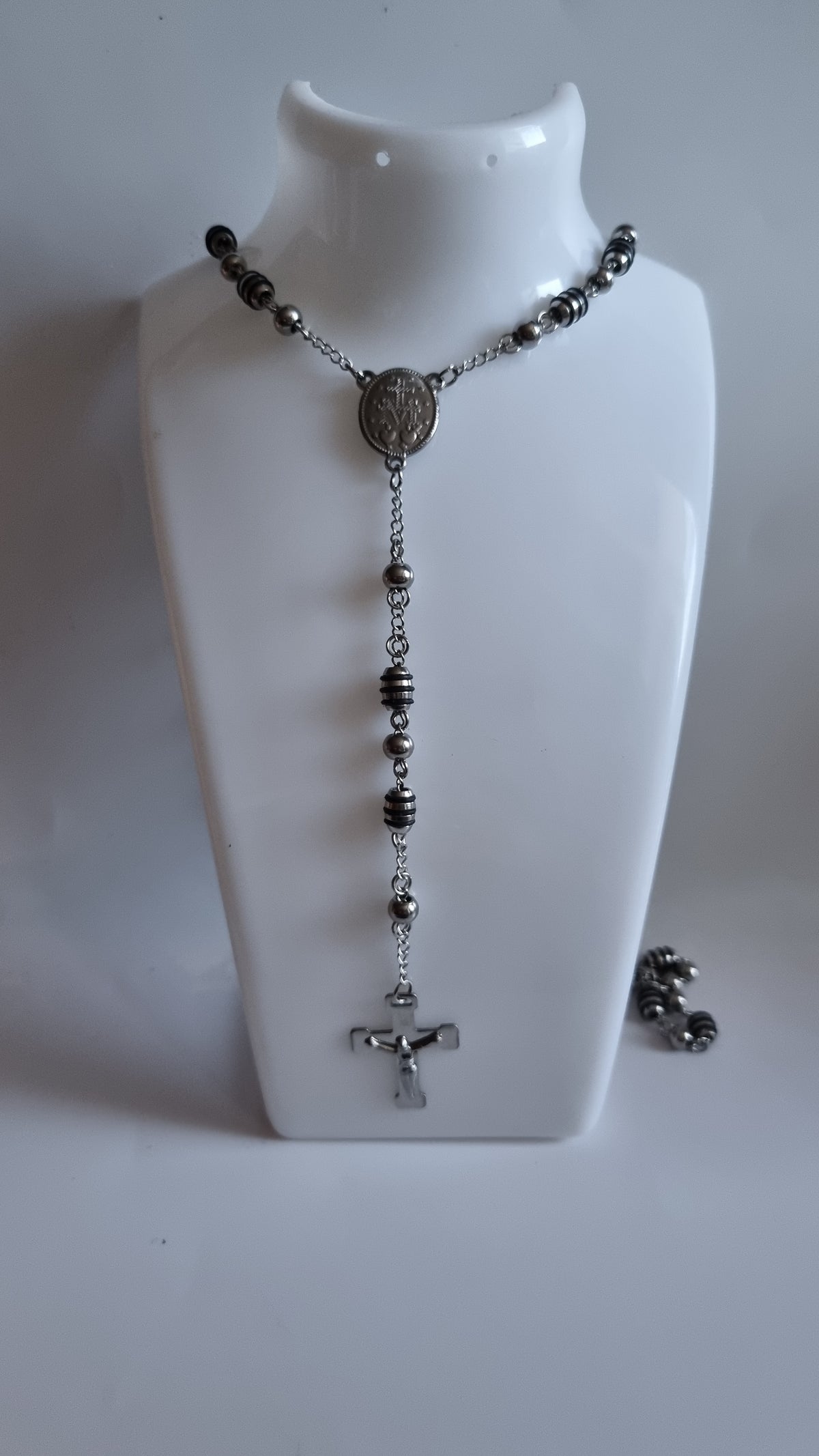 Men necklace stainless steel platinum plated